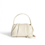 Niche Disain V&auml;ike ja Peen K&auml;ekott Volditud Pilve Nahk &Uuml;he &Otilde;la Crossbody Kott Naistele valge