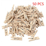 50 tk 25 mm naturaalsest puidust miniklambrid fotoklippide jaoks k&auml;sit&ouml;&ouml; kaunistusklambrid MIT