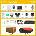 12V 5KW-8KW Auto Diiselk&uuml;ttekeha Webasto Istmesoojendus Mootorit K&auml;ivitamata K&uuml;tusega T&ouml;&ouml;tav Madala M&uuml;ratasemega Kuiv Parkimiskaugjuhtimispult