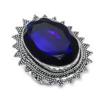 Natural Amethyst Gemstone 925 Sterling Silver Jewelry Ring Size 7.5 q1u01