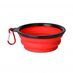 Kokkupandav koerakauss Kaasaskantav reisile lemmiklooma s&ouml;&ouml;gikauss Laiendatav silikoonist lemmikloomatoidu veekauss karabiinkinnitusega jalutamiseks, matkamiseks, telkimiseks