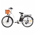 DYU-C6 white/black 350W motor 36V12.5AH battery 26 * 1.95 inch tire maximum speed 25KM/H detachable battery electric bicycle