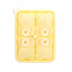 4 ruudustik 3D v&auml;ikese kaisukaru kujuga j&auml;&auml;kuubiku silikoonvorm Silian Little Bear j&auml;&auml;ploki vorm majapidamises kasutatav j&auml;&auml;tis j&auml;&auml;kast j&auml;&auml;vorm roheline