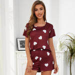 Naiste magamiskost&uuml;&uuml;mid s&uuml;damega tr&uuml;kitud pol&uuml;estrist &otilde;hukesed s&auml;rgid ja l&uuml;hikesed p&uuml;ksid, 2-osaline pidžaama, &ouml;&ouml;une salong, suvised koduriided L