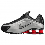 Nike Shox R4 OG 2025 Naiste tossud H&otilde;bedane Must Hele-punane AR3565-011 37.5