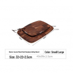 Acacia Wood Spliced Cutting Board: Solid Kitchen & Fruit Chopping Surface 40x28x2.5 cm with Leather Cord