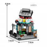 Minipood Turg T&auml;navavaate komplektid Mudel ehitusplokid Hamburger Restoran Jaepood Loominguline arhitektuur S&otilde;ber T&uuml;druk Linn