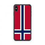 Coque iPhone - Drapeau Norv&egrave;ge - XS Max - Silikoonist supp - Plastikust l&auml;bipaistev - Supp