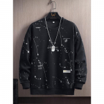 Kevad ja S&uuml;gis Uus Meeste Kampsun Vabaaja Mitmek&uuml;lgne Nooruslik Ilus Pikkade Varrukatega S&auml;rk &Uuml;mar kaelus Pikkade Varrukatega 4XL must