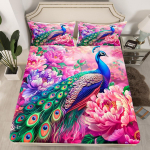 Kaunis paabulinnu pingulduslinik, kahekohaline, Akvarellliblikaga voodipesukomplekt lastele, t&uuml;drukute toa sisustus, Voodikate koos padjap&uuml;&uuml;ridega 90x200cm