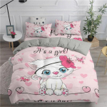 Multikas Voodipesu Komplekt Armsad Kassid Tr&uuml;kitud 3D Tekikott Komplekt &Uuml;heinimese T&auml;is Suuruses K&uuml;ljepealne Voodipesu Pehme Pol&uuml;ester 70x133cm 2pcs