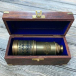 1920 Laevakapteni T&ouml;&ouml;teleskoop Messingist Valmistatud Vaatetoru Puidust Karbiga Piraadi Instrument Messingist Merendusinstrumendid Parim Kingitus M aero