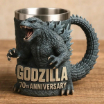 Anime Godzilla 70. aastap&auml;ev 3D tass L&auml;&auml;ne koletisdraakoni m&auml;rk Kohvitass Karikatuur roostevabast terasest tass &Otilde;llekann v&otilde;i figuurm&auml;nguasjad 1