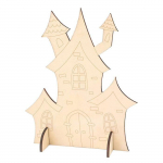 Maison hant&eacute;e en bois &agrave; customsier pour Halloween 15,3 x 13 cm