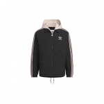 Adidas Originals Klassikaline Spordihoodie T&auml;httikandi ja Triibulise V&auml;rvibloki, Meeste &Uuml;ler&otilde;ivad, Must IW6284 L