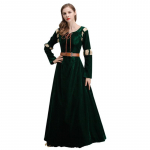 Naiste Brave Merida Roheline Kohtu Pikk Kleit Halloweeni Cosplay Kost&uuml;&uuml;m M