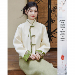 Women's Elegant Short Wool Coat M