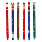 Kustutatav pliiatsikomplekt J&otilde;ulud Siledalt kirjutavad tindiga pliiatsid Korduvkasutatavad p&uuml;hadeteemalised geelpliiatsid soovinimekirjade, armastusekaartide, p&uuml;hadekaartide jaoks Pidulik lauakaunistus 6pcs