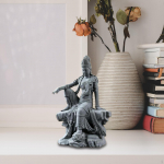 Avalokiteshvara Bodhisattva Statue Kuanyin Sculpture Single Foot on Lotus Base Multipurpose Buddhist