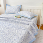 1 tk Lilla &Otilde;ie Tikitud Voodikate Voodile Paks Lapitekk &Uuml;he/Kuninganna/Kuninga Lilleline Stiil Tikitud Tekk Pehme Voodikate 90x200cm 1pc