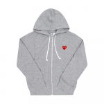 Comme Des Gar Ons Play Punase S&uuml;dame Plaastriga Kapuutsiga T&otilde;mblukuga Ax T168 051 AX-T168-051 1 (L)