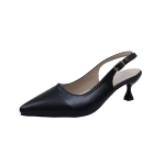 mood Uus Suvi Naiste Kleit Kingad Terava Otsaga Sandaalid Pandlaga Keskmise Kontsaga &Uuml;hev&auml;rvilised Lakknahast Naiste Kingad Zapatos Para Mujeres 35 must