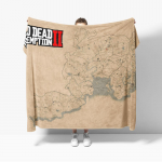 Red Dead Redemption 2 Kaardiposter RDR2 Kaarditekid Pehme Soe Flanellist Tekk Voodipesu Voodi Elutuba Kodu Diivan 30x40in