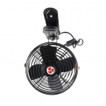 8-tolline auto jahutusventilaator sigaretis&uuml;&uuml;tajaga toidetav must vaikne metallist kinnitatav ventilaator autole veoautole maasturile haagissuvilale paadile bussile DC12V