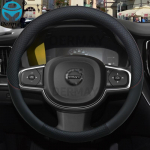 100% DERMAY Brand Leather Car Steering wheel Cover for Volvo XC90 XC60 XC40 V90 V60 V50 V40 S60 S90 Auto interior Accessories
