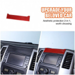 Red Carbon GPS Navigation Upper trim Sticker for For Nissan Frontier 2005-