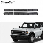 Matte Black Front Grille Grill erts Decor Mesh Trim Cover For 21+ Ford Bronco