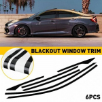 2016- For Honda Civic Sedan Chrome Delete Blackout Window Trim matte Black