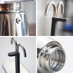 2 tassi pott, topelt roostevabast terasest pliidiplaat, klassikaline masin, Itaalia DIY, kohvi toru, lihtne kasutada