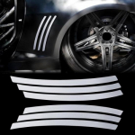 6pcs Car Side Vent ert Stripe Vinyl Stickers Compatible with Brushed Silver