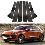 For Porsche Macan 2014- window decoration door frame bright black center pillar sticker 14-22 Macan 6PCS