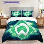 SV Werder Bremen Muster Voodipesu Tekikott Komplekt Tekikott Padjap&uuml;&uuml;r Kodu Kaunistus S&uuml;nnip&auml;evakingitus (1 * tekikott + 2 * padjap&uuml;&uuml;ri, ilma s&uuml;damikuta) 135x200cm