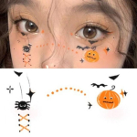 Miumi - Halloweeni k&otilde;rvitsan&auml;o meigikleebis / Komplekt 10 Sheets - D04 - Orange & Black beige