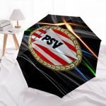 PSV Eindhoven muster, automaatselt avanev vihmavari, kaasaskantav ja kokkupandav disain, 8 varrast, j&otilde;ulu- v&otilde;i s&uuml;nnip&auml;evakingitus. mitmev&auml;rviline