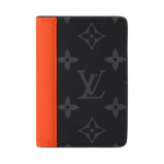 Louis Vuitton Eclipse Monogram Canvas Kaardihoidja Meeste Aksessuaarid Must Oranž M25841 Gift Set(Basic Set+Box+Shopping Bag)