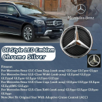 Must &auml;&auml;r ja h&otilde;bedane &auml;&auml;r 3D peegel Esiv&otilde;re Embleem Logo Mercedes Benz GLC X253 GLE W166 C292 GLS X166 16-19 M&auml;rk