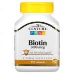21. sajand, biotiin, 5000 mcg, 110 kapslit