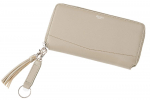 Helena Link Kompaktne K&auml;rgstruktuuriga Pikk Rahakott &Uuml;mmarguse Lukuga, Unisex, Taupe, 3665