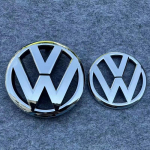 VW GTI GOLF VOLKSWAGENI VW jaoks 2026 Uued Embleemid 2 tk 135 mm 110 mm Auto Esiv&otilde;re Embleem ja Tagaluugi Embleem Logo Auto Stiil