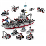 Army Marine Cruiser Warship 25 in1 Battleship Building Blocks Kits