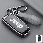 Jeep'i tsingisulamast nahast auto nutiklahvi kate Fob Jeep Grand Cherokee WK2 KL Wrangler JK Renegade Commander Compas'ile