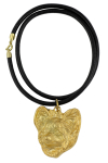Papillon, Continental Toy Spaniel, Butterfly dog - necklace with a dog in a gift box, gold-plated pendant for a dog lover, striking jewelry by Art-Dog black