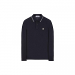 Stone Island Ss23 Kompassimustriga Pikkade Varrukatega Polo S&auml;rk Meeste pealisr&otilde;ivad Tumesinine 10152SL18-A0020 S