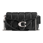 Coach Tabby 18 Minimalistlik H&otilde;bedane Logo Kett Eemaldatav Randmepael Napa Nahast K&auml;ekott &Otilde;lakott V&auml;ike Naiste k&auml;ekotid must CP018-LHBLK Basic Set (Bag+Dust Bag)