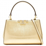 Tory Burch Eleanor Metallik Nahast Mini &Otilde;lakott Naiste K&auml;ekotid Metallik-Kuldne 170481-960 Basic Set (Bag+Dust Bag)