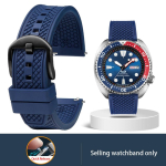 Kvaliteetne fluorokaut&scaron;ukist k&auml;ekella rihm 21mm 20mm 22mm Seiko SRP777J1 jaoks Uus k&auml;ekella rihm Sukeldumiseks Veekindel K&auml;ev&otilde;ru Must V&auml;rv 21mm blue